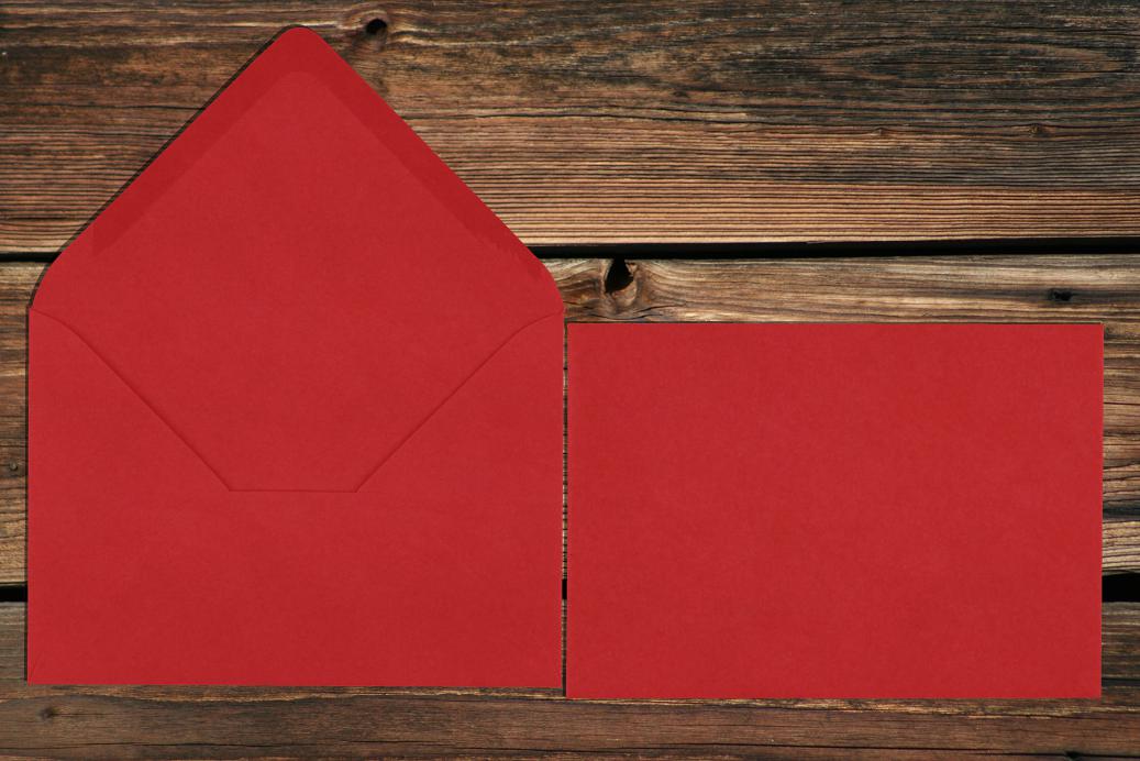 Briefhüllen 110x156 mm Nassklebend Rosenrot 120 g/qm